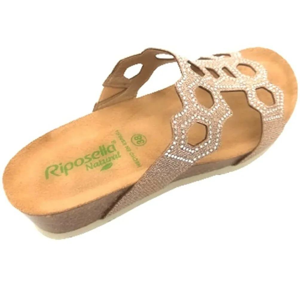 Scarpe da donna RIPOSELLA - Art. 29604 ciabatta  beige confort/casual