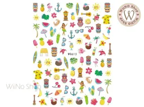 Summer Vacation Adhesive Nail Art Sticker - 1 pc (WG613)