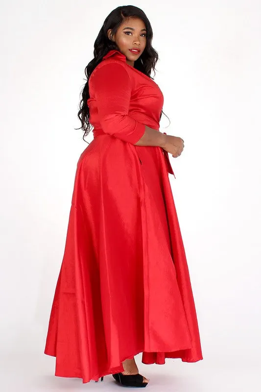 Taffeta Maxi Dress