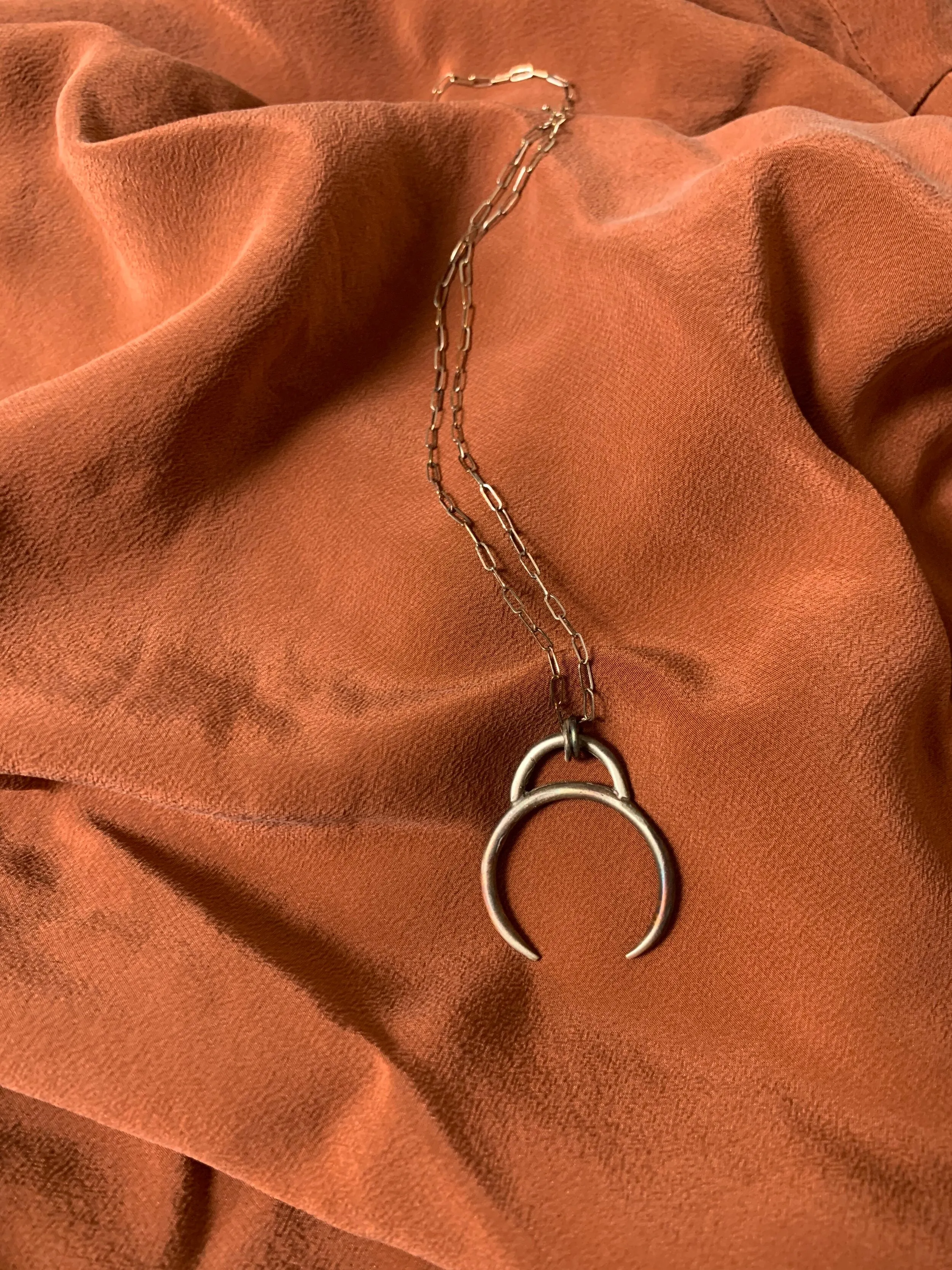 Tapered Eclipse Pendant Necklace