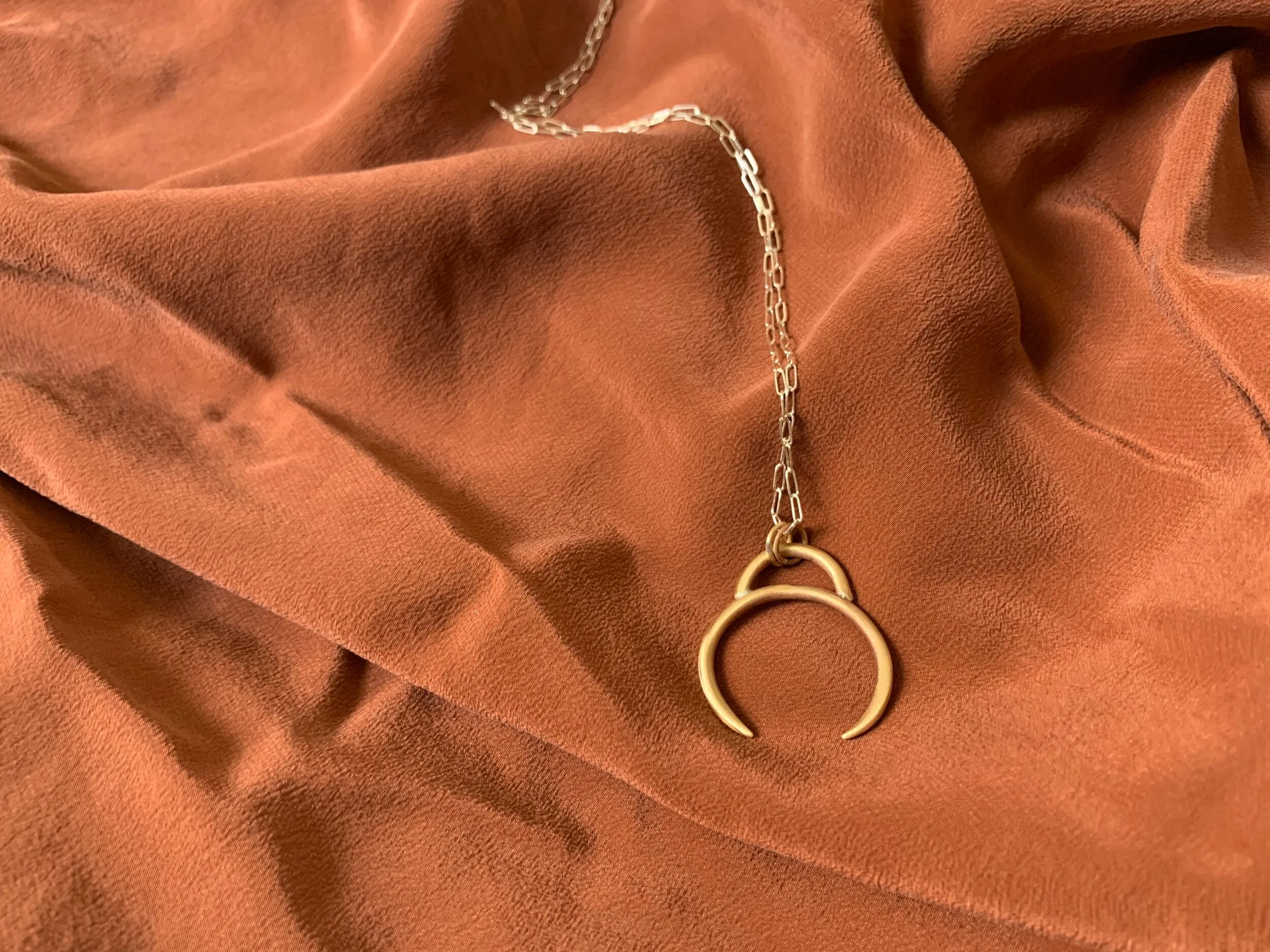 Tapered Eclipse Pendant Necklace