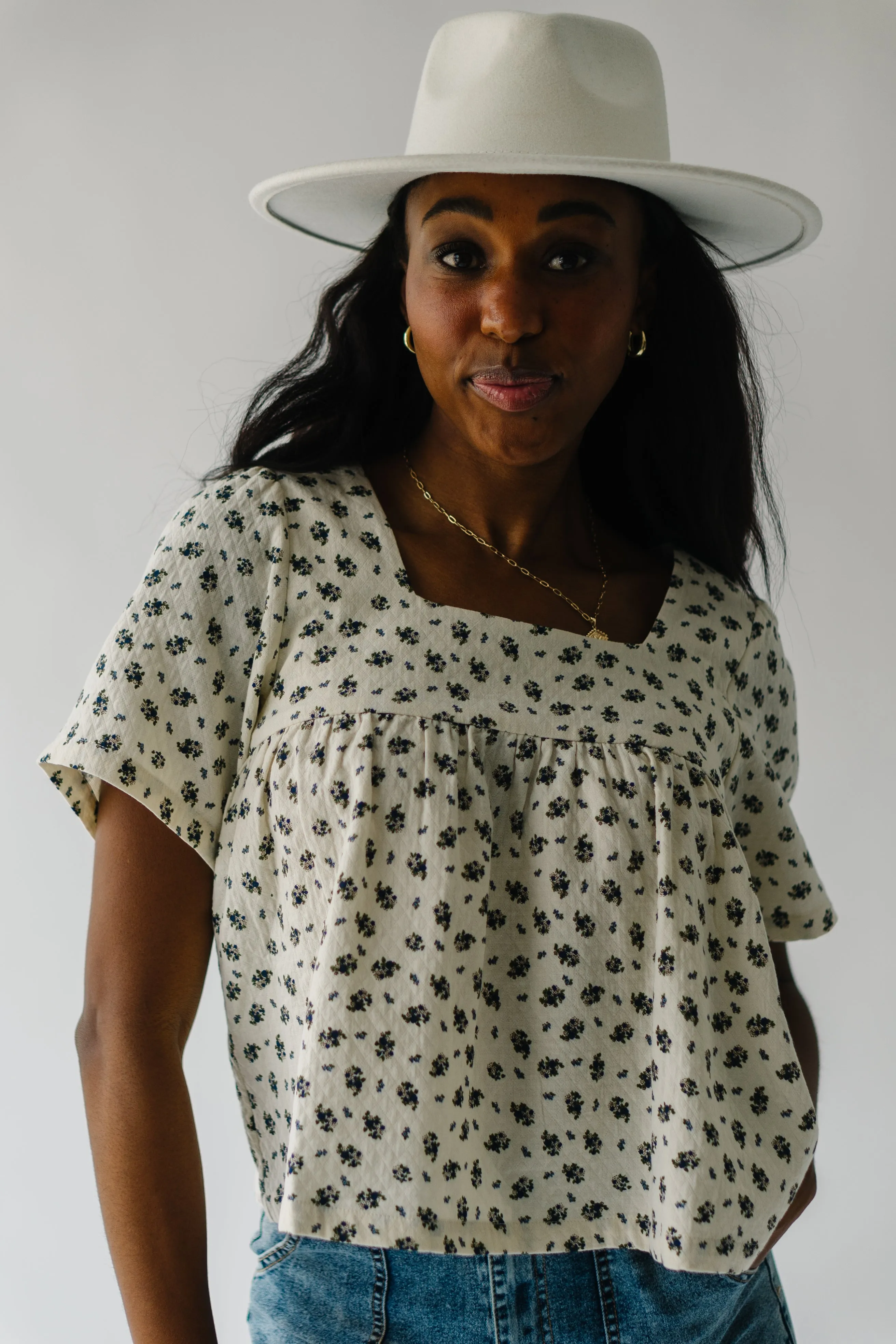 The Barnum Floral Printed Blouse in Natural