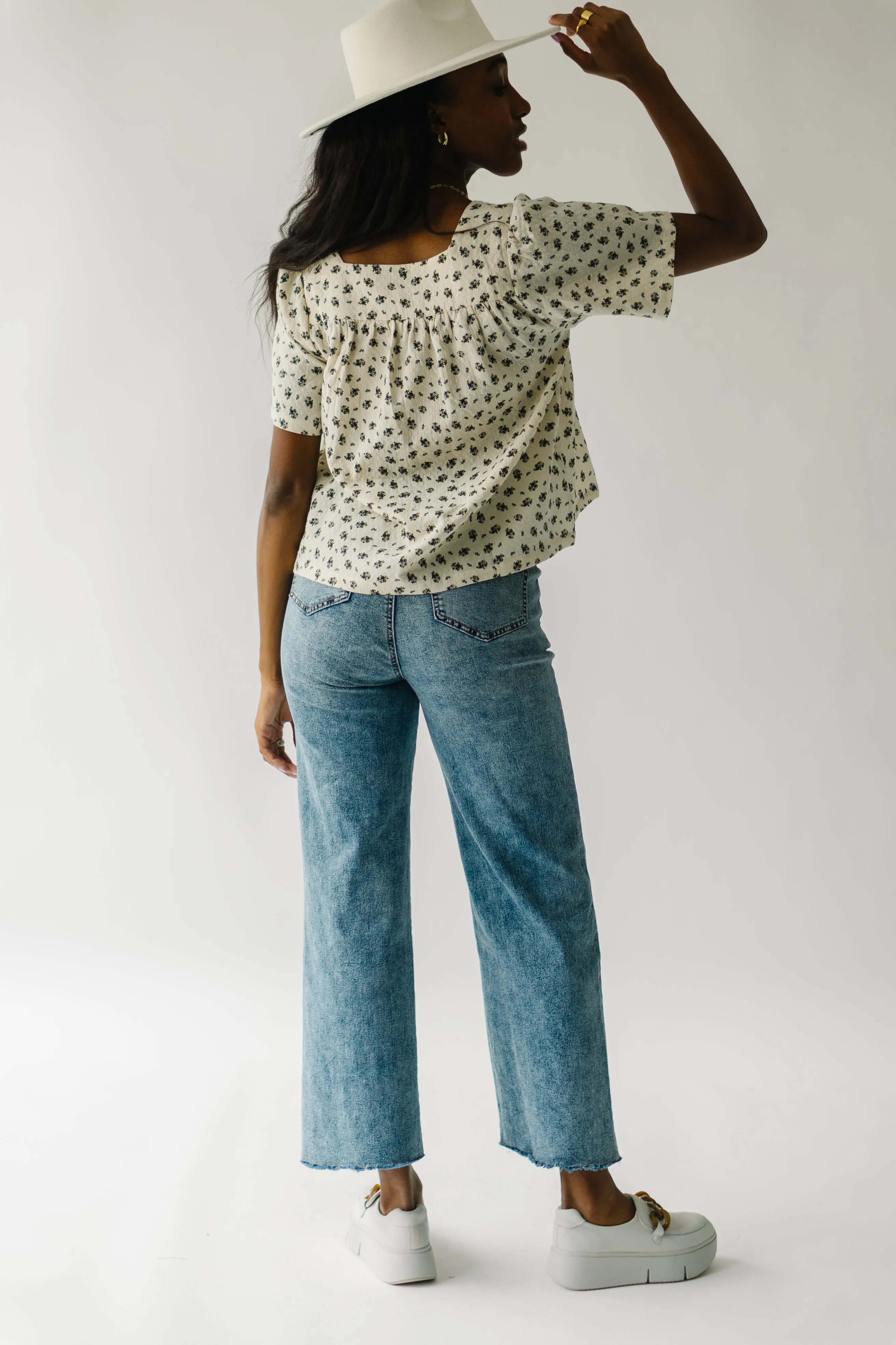 The Barnum Floral Printed Blouse in Natural