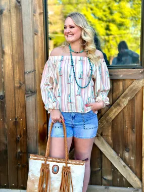 The Cactus & Stripe Rodeo Nights Top