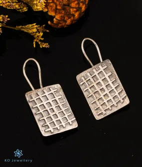 The Crossword Silver Earrings