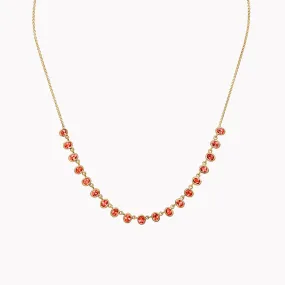 The Petite Lena Orange Sapphire Necklace