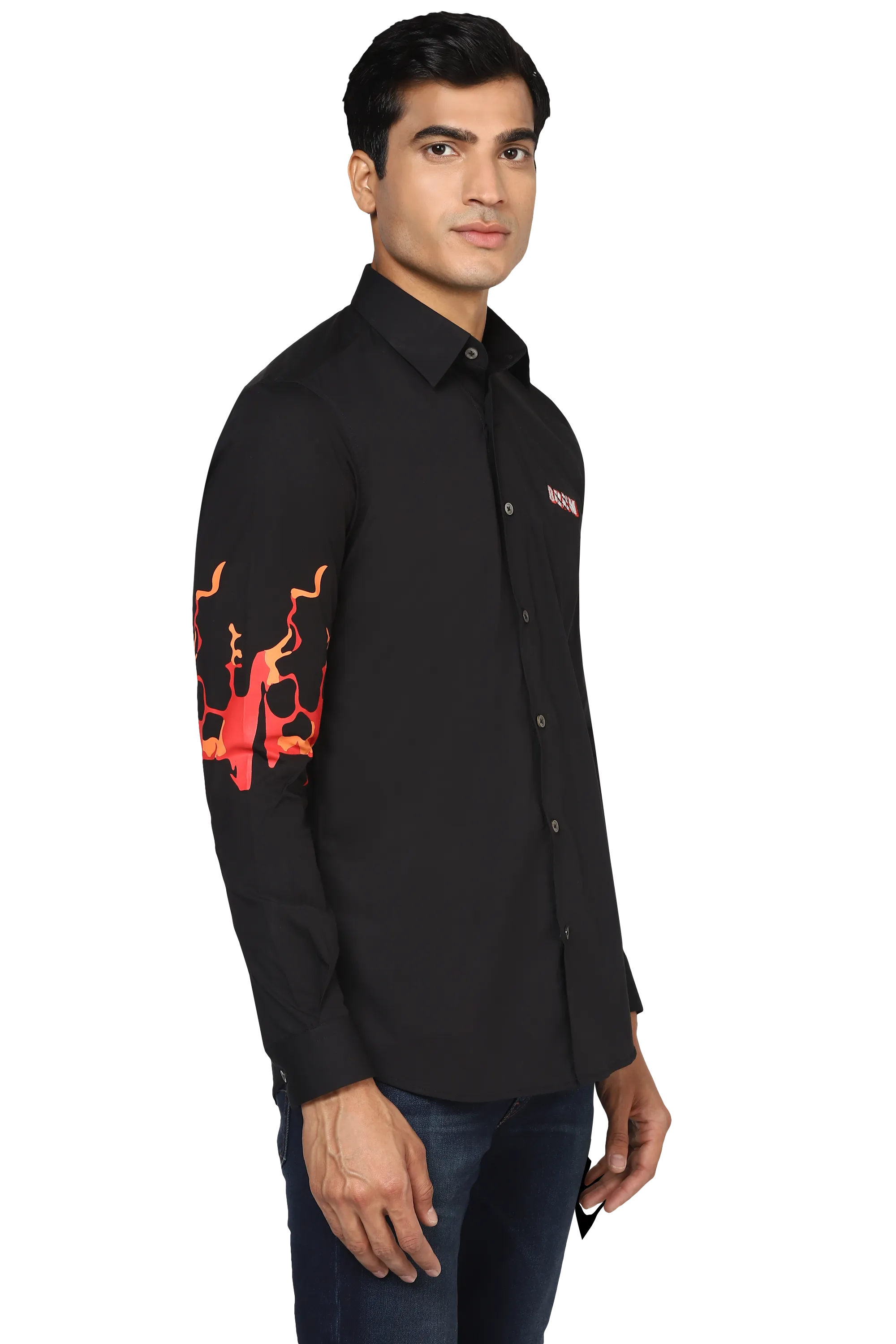 The Spit Fire Shirt in Black