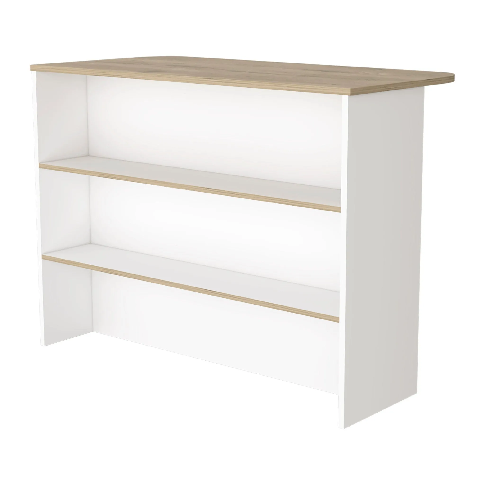 White 47 Kitchen Island With Storage