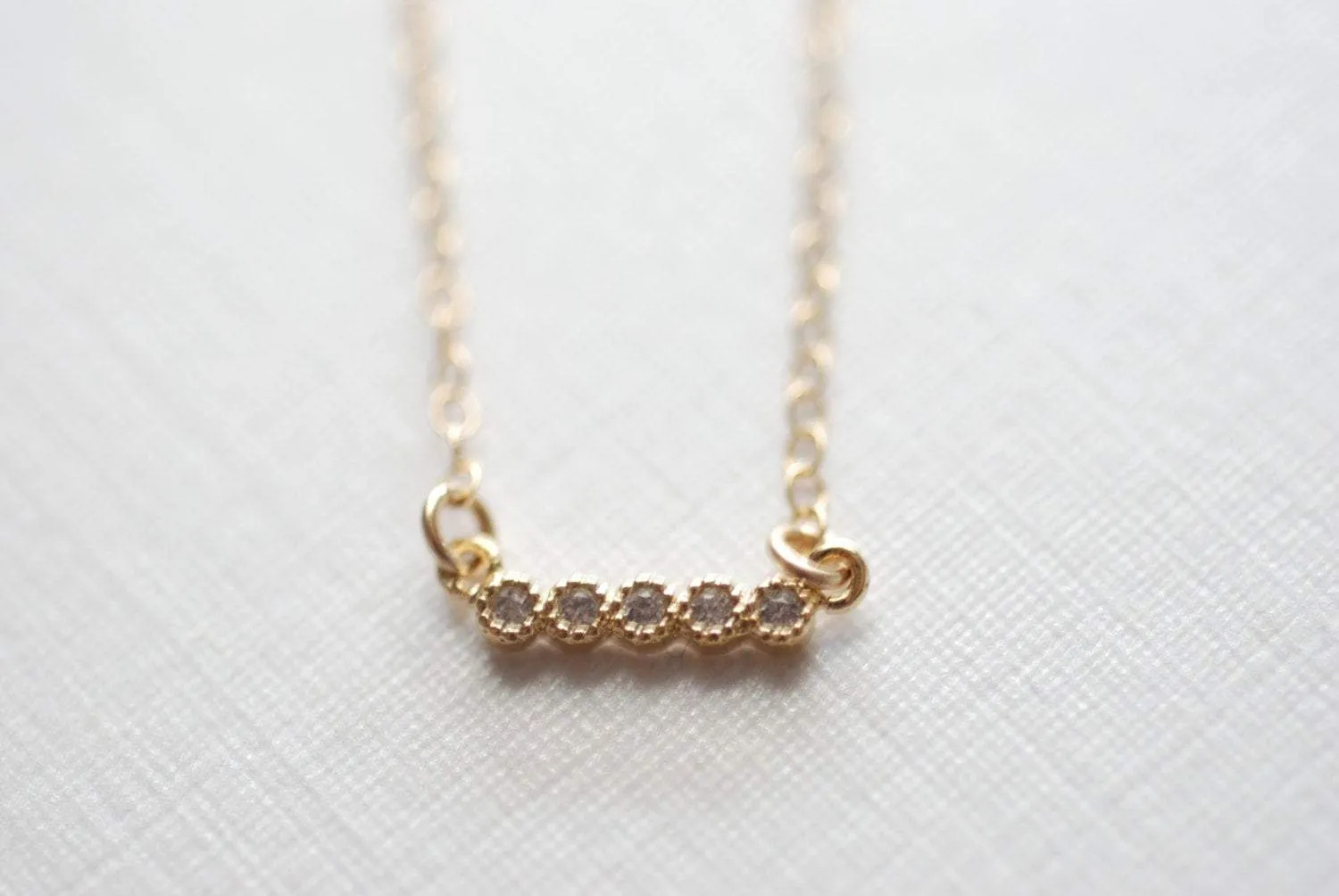 Wholesale Tiny Gold Diamond Bar Necklace, Tiny Bar Necklace, Diamond Bar Necklace, Pave Diamond Bar Necklace, Thin Bar Necklace, 14k Gold Bar Necklace