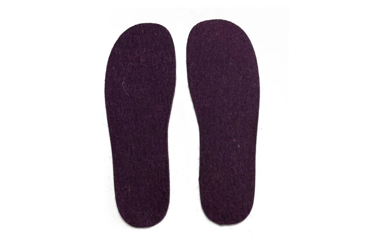 Women's Felt Insole - Plum