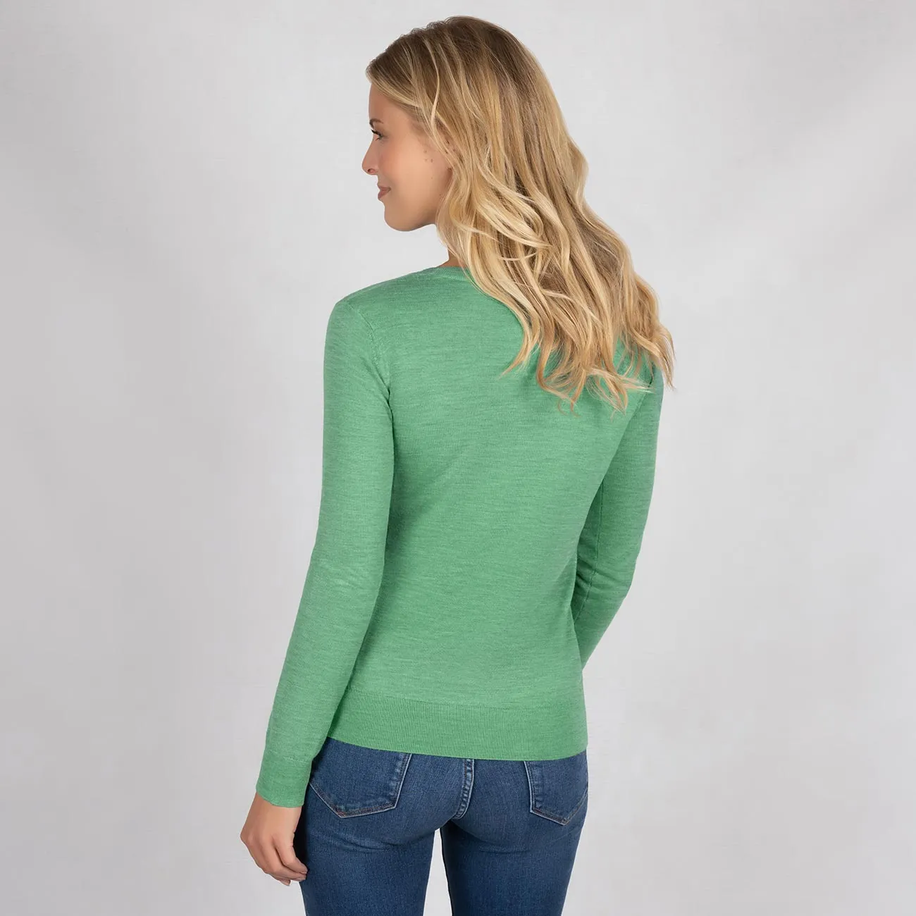 Wool Pullover Light Round Neck Women