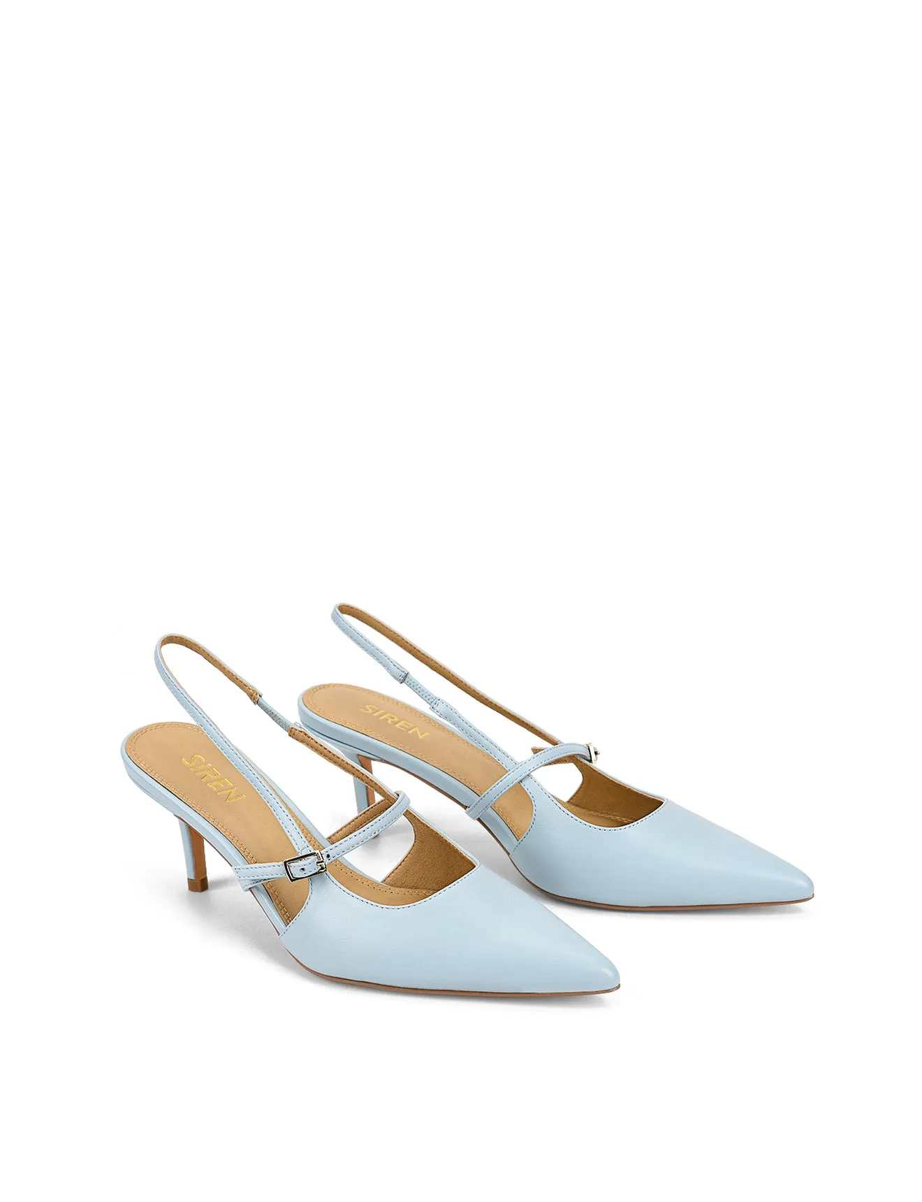 York Slingback Heel - Pale Blue