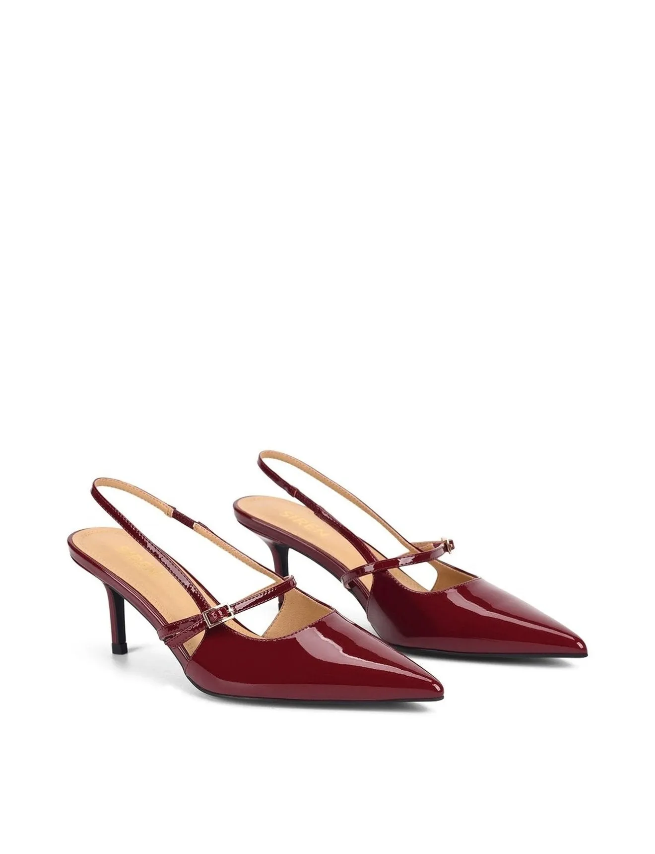 York Slingback Heel - Wine  Patent Leather