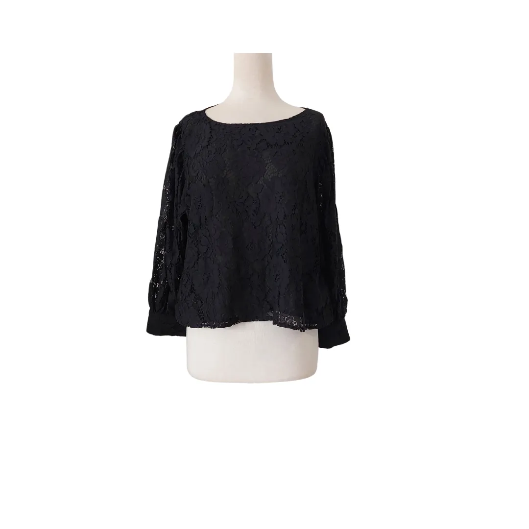 ZARA Black Lace Blouse | Brand New |