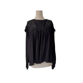 ZARA Black Lace-shoulder Blouse | Pre Loved |